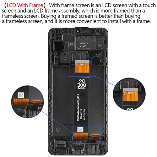 Image of for SM-A127M Screen Replacement for Samsung Galaxy A12 Nacho Screen Replacement Kit A127 SM-A127F A127F /DSN A127F /DS A127F A127U LCD Display Touch Digitizer with Frame Assembly Kit 6.5inch