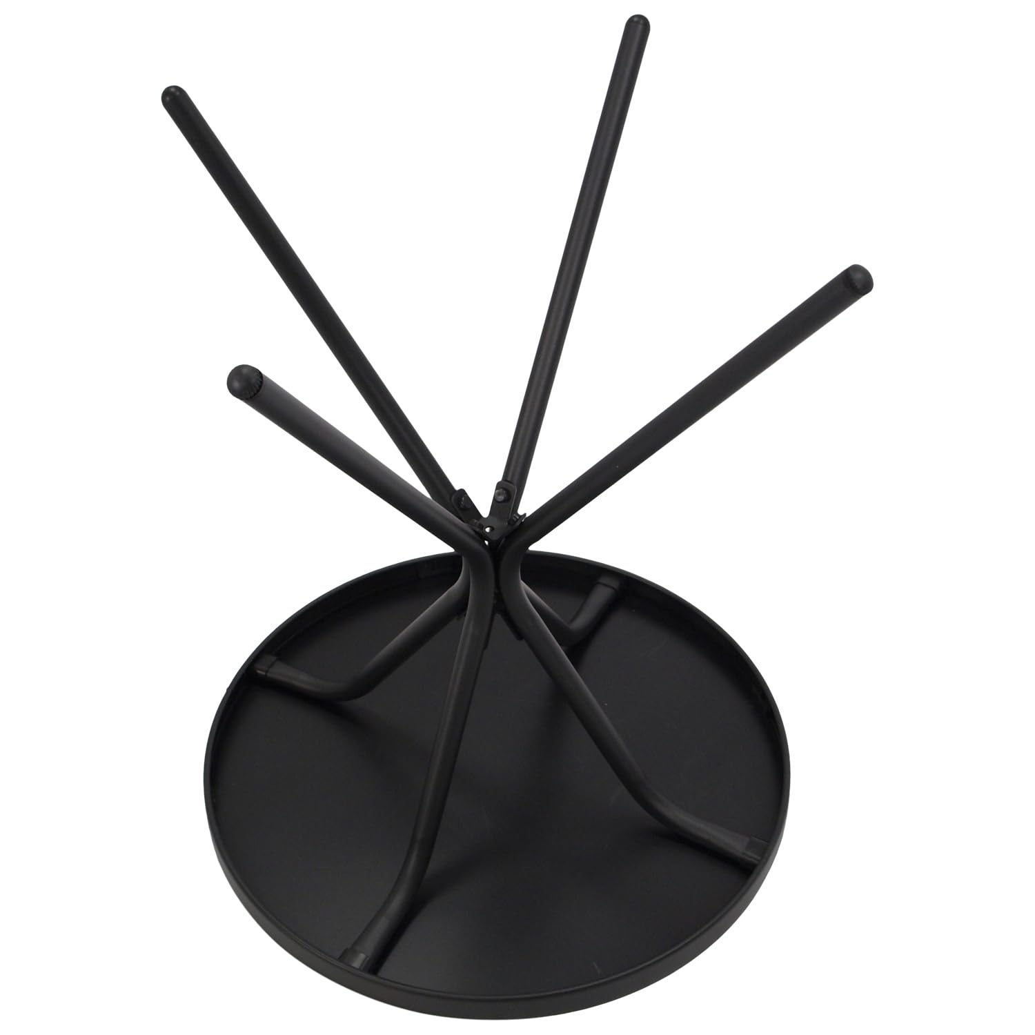 DEGAMO Bistrotisch Balkontisch Milano 60cm rund, Metall anthrazit + Glas schwarz, Outdoor