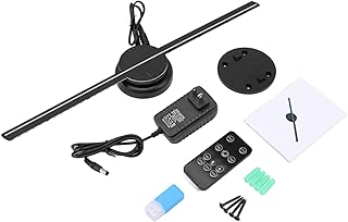 3D Hologram,Hologram LED Fan,Holographic Projector Advertising Display Fan with 224 LED Beads,15.7 inch,Brightness Adjustable,3D Hologram Advertising Display Fan,for Business Store,Bar,Party,Shop