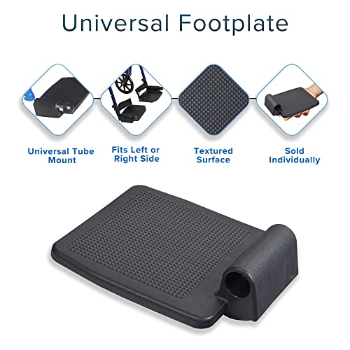 AlveyTech Universal Black Wheelchair Footplate Footrest Replacement
