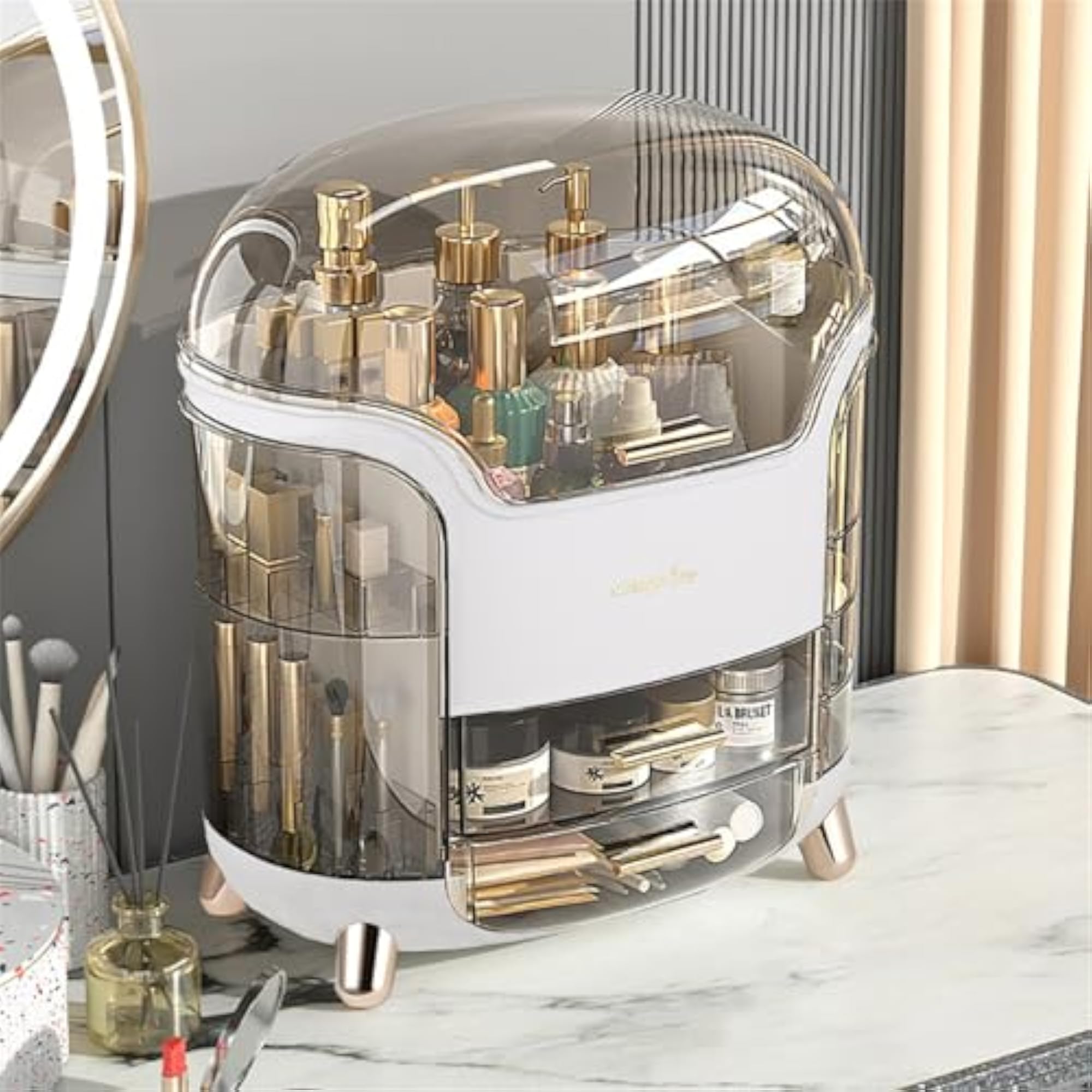 Multifunctional Makeup Organiser with Lid and Drawers