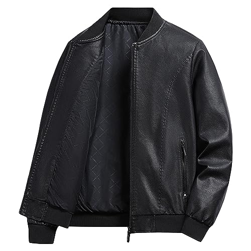Chaqueta Bomber de Cuero Sintético para Hombre miniatura 1