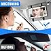 MICTUNING Car Sun Visor Vanity Mirror, Rechargeable Makeup Mirror with 3 Light Modes & 60 LEDs Dimmable Touch Control Screen HD Mirror Universal for Car SUV(Black)
