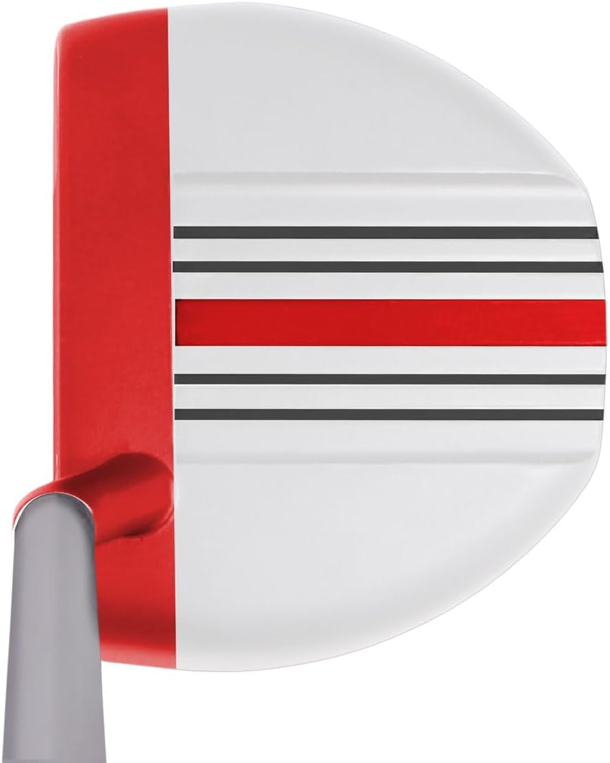 Orlimar Golf F6 Mallet Putter, Right Handed, 35 Inch, White, Half Offset Slant Neck with Midsize Grip and Headcover