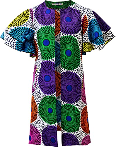 Image of SHENBOLEN Women African Print Jacket Dashiki Traditional Top Dress