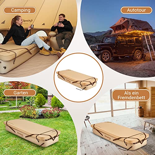 KingCamp Aufblasbares Campingbettgestell Luftsofa Feldbett Aufblasbares Bettgestell für Isomatte Matratze Leichtes und Tragbares Outdoor Reisebettgestell