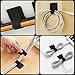 50 Pack Hook and Loop Cable Ties, Self Adhesive Hook and Loop Cable Straps, Under Desk Cable Management, Sticky-Back Cord Organizer for Desk