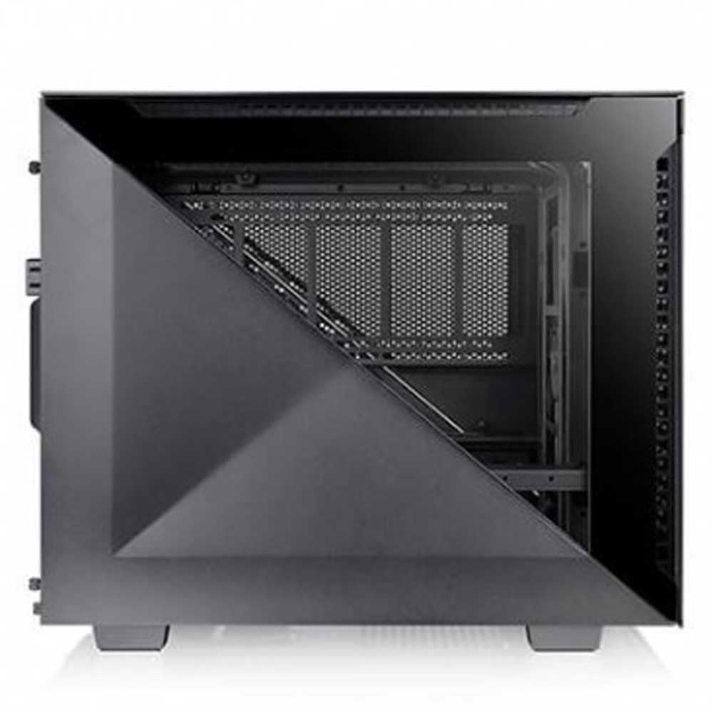 Thermaltake Divider 200 TG Air Black | Micro-ATX-PC-Gehäuse | 2 x gehärtetes 3mm Glasseitenteil | Mesh-Panel | schwarz