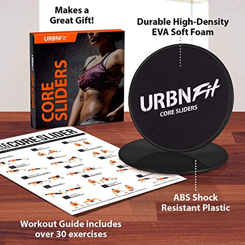 URBNFit Gliding Discs Core Sliders - Dual Sided Exercise Disc for Smooth Sliding On Carpet and Hardwood Floors - Gliders Workout Legs, Arms Back, Abs at Home or Gym or Travel - Fitness Equipment - Image 3