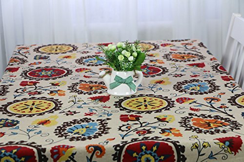 GFYWZ Fabric cotton and linen rectangular table cloth, 150 * 150cm