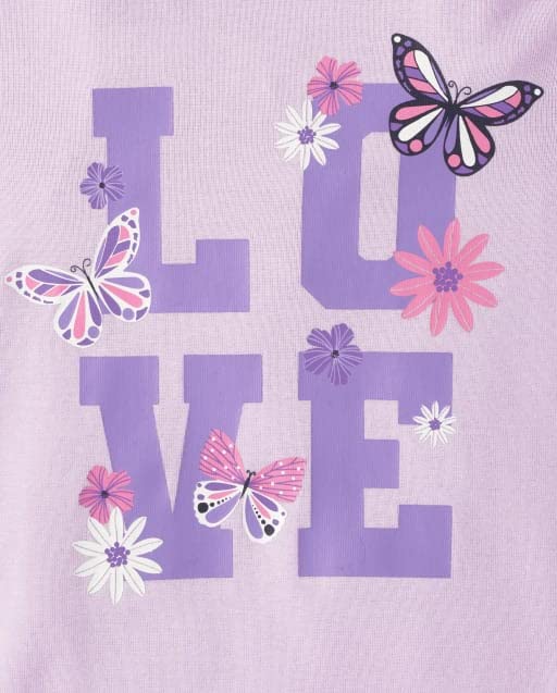 Image of The Children's Place girls Long Sleeve Top and Pants Snug Fit 100% Cotton 2 Piece Pajama Set