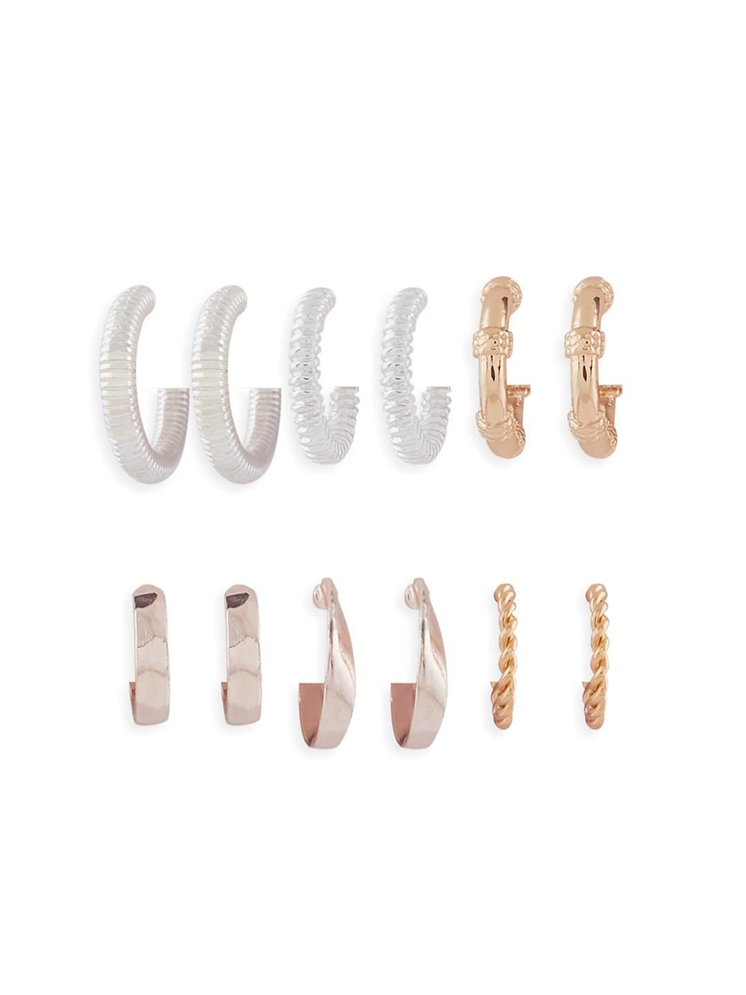 See full amazon price history chart for Zaveri Pearls Rose Gold, Silver & Gold Tone Set Of 6 Contemporary Semi-Hoop Earrings For Women-ZPFK15065 Zaveri Pearls Rose Gold, Silver & Gold Tone Set Of 6 Contemporary Semi-Hoop Earrings For Women-ZPFK15065 (B0BG8NG1FB) Amazon Price History, Amazon Price Tracker