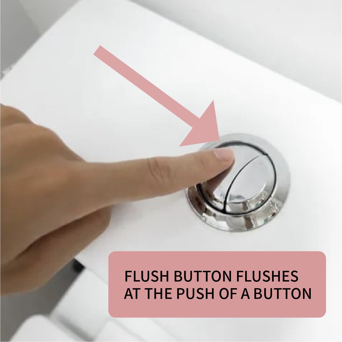 Pulsante Universale per Scarico WC 40 mm, Pulsante di Scarico per Doppio Scarico, Pulsante per Tanica Acqua con Diametro da 37-44 mm, Pulsante per Serbatoio per Bagno