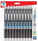 Pentel EnerGel RTX Retractable Premium Liquid Gel Pen, (0.7mm) Needle Tip, Ultra Smooth, Medium Line, Black Ink 10 Pack