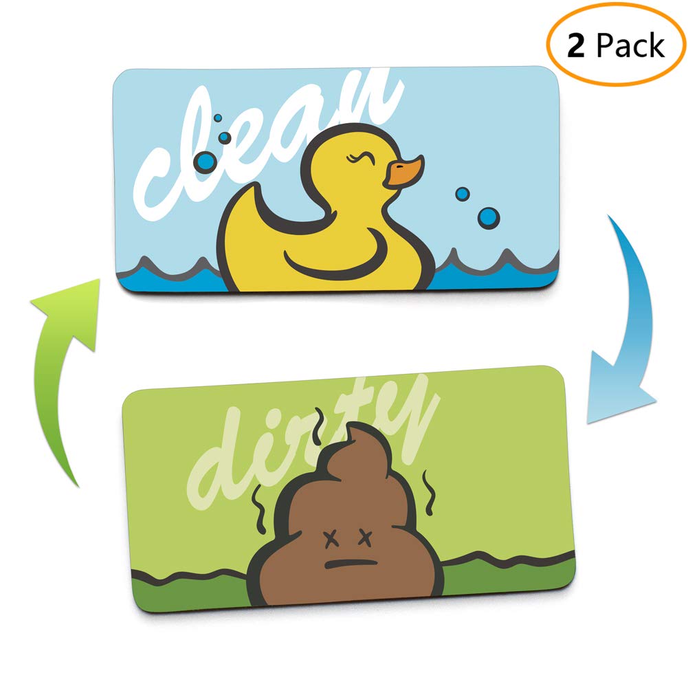 ZAKSEM Funny Cute Animal Dog Butt Clean Dirty Dishwasher Magnet, Double Sided Strong Kitchen