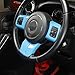 JeCar Interior Steering Wheel Decoration Trim Kits For Jeep Wrangler 2011-2017 JK & Unlimited/Patriot Compass 2011-2016 & Grand Cherokee 2011-2013, Light Blue
