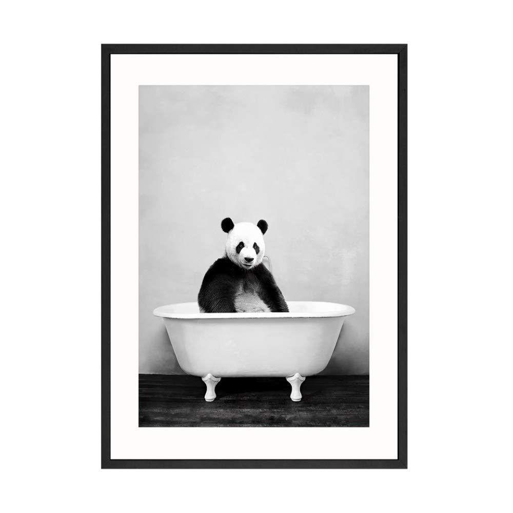 Toile Art Ours Ourson Queue Animaux Imprimer BéBé Animal PéPinièRe Mur Art Photos Nordique Peinture DéCorative Enfants Chambre DéCor-30x50cmx2 Sans Cadre