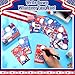 WinnerWhy 200 Pcs Veterans Day Scratch off Cards 10 Styles Patriotic DIY USA American Flag Scratch Blank Gift with 300 Scratchs Stickers Memorial Independence Day Cards for Adults Party Prize Business