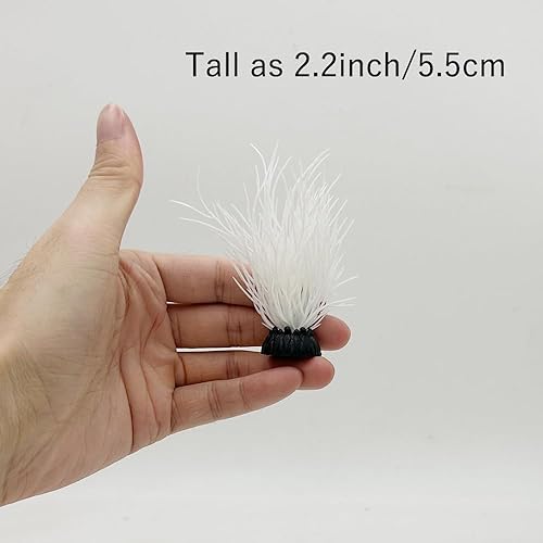 Miniatura 2 de Smoothedo-Pets Plantas de acuario Decoraciones para pecera, 20 piezas de tamaño pequeño2 pulgadas de alto, planta artificial de plástico de peces de