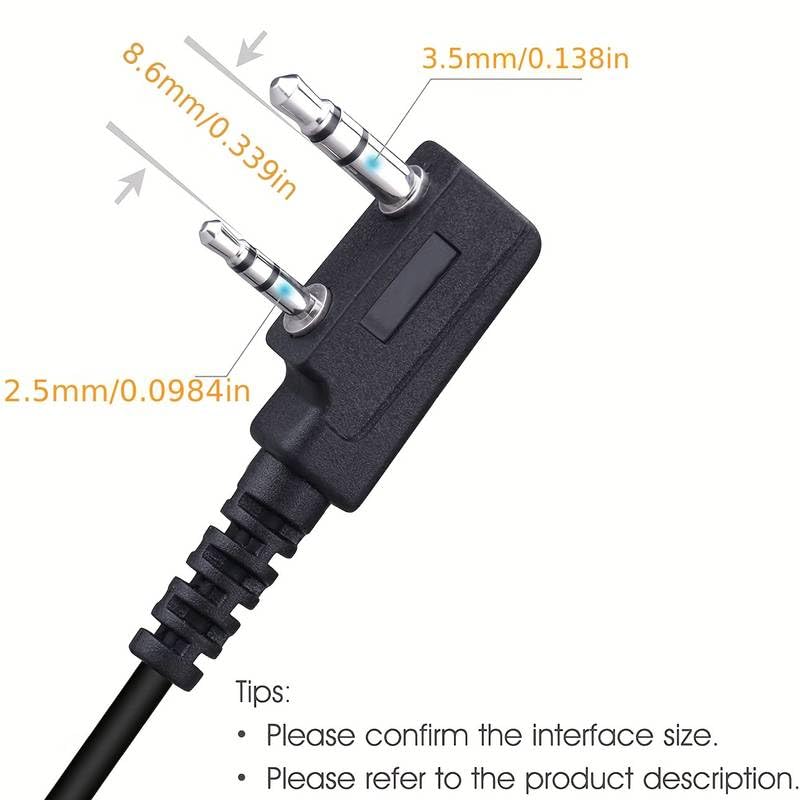 Adatto For Baofeng Walkie Talkie UV-3R Microfono Portatile - Foto 2