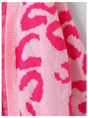 Verdusa Girl's Graphic Print Open Front Cardigan Sweater Y2K Streetwear Knit Outerwear4
