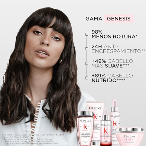 Kérastase Genesis, Sérum Anti-Caída, Fortalecedor Diario, Enriquecido con Raíz de Jengibre, Cafeína y Arginina, Para Cabello Débil o Frágil, Sérum Anti-Chute Fortifiant, 90 ml - imagen 11