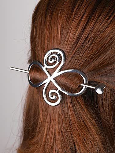 Haquil Viking Hair Accessories Antique Viking Celtic Knot Celtic Hairpins Clip Silver Hair Sticks Irish Hair Decor For Long Hair Jewelry #TOP4