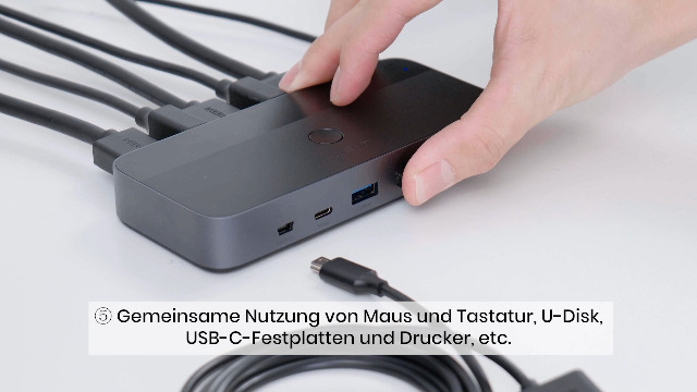 UGREEN HDMI KVM Switch Dual-Display 2 PC 2 Monitors
