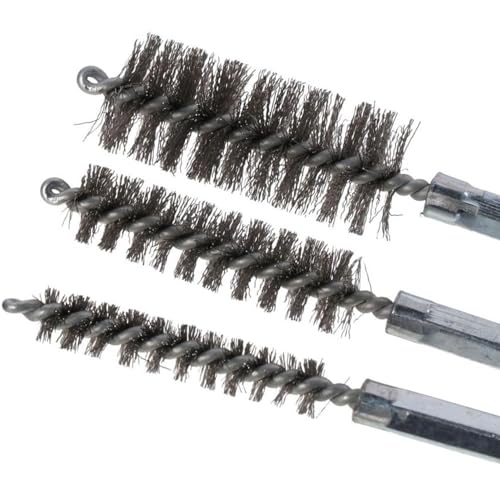 Image of 6PCS Stainless Steel + Nylon Twisted Wire Bore Brushes 8 /10 /12 /15 /17 /19MM Cleaning, Polishing, Paint /Rust Removal