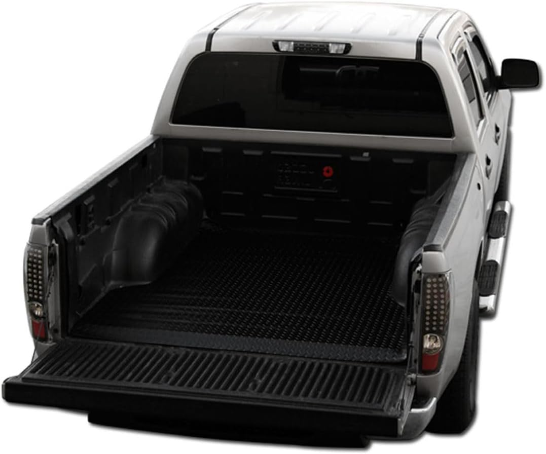Black Rubber Diamond Plate Truck Bed Floor Mat Liner Compatible with 15-22 Chevy Colorado/GMC Canyon 5 Feet (60") Short Bed