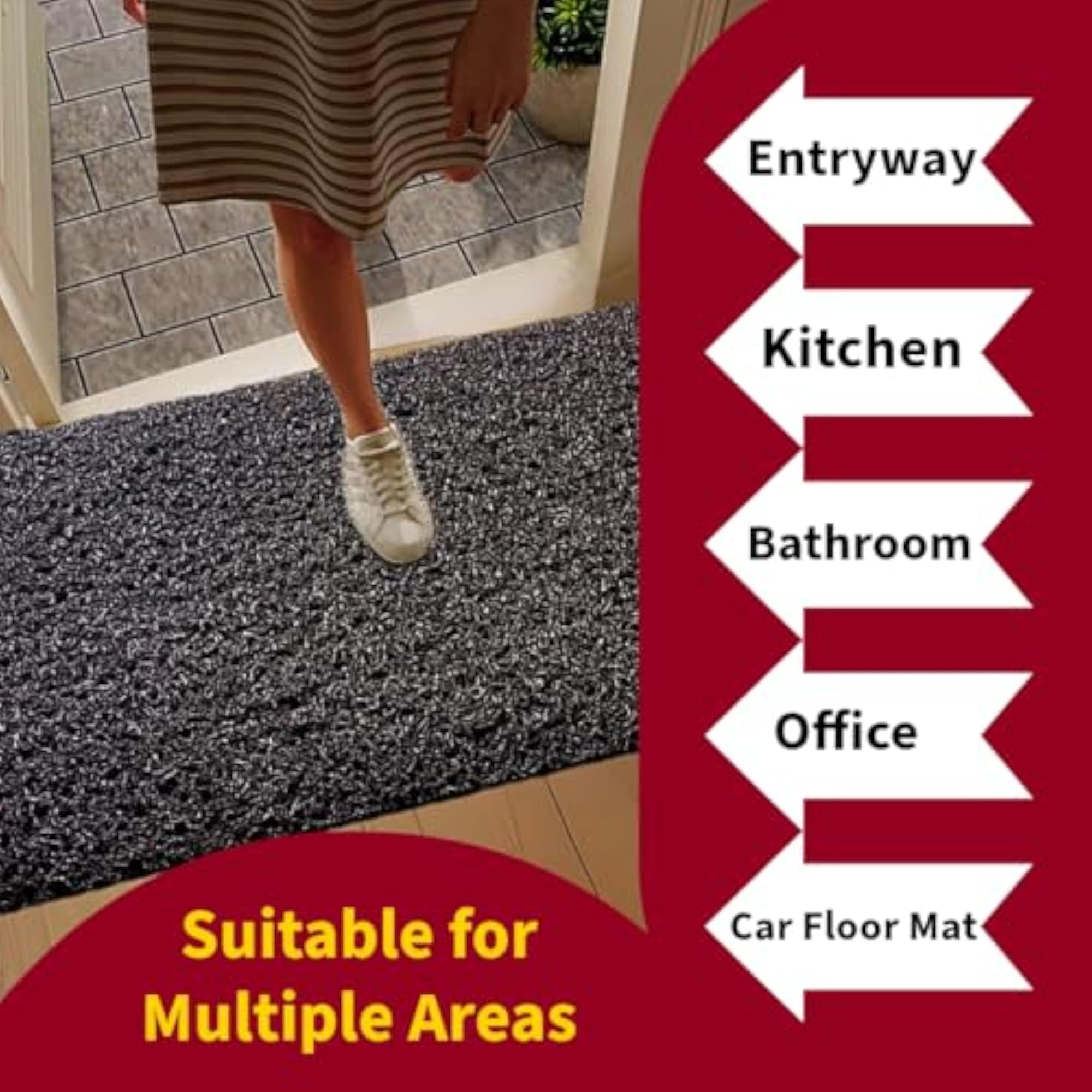 Cushion Noodle Mat Anti-Slip PVC Floormat