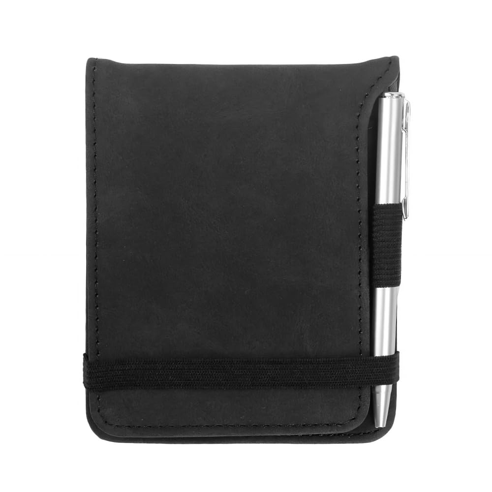 MiOYOOW Scorecard Holder, PU Leather Waterproof Yardage Book Cover with Scorecards & Pen for Sports, Outdoor, Game, Competition