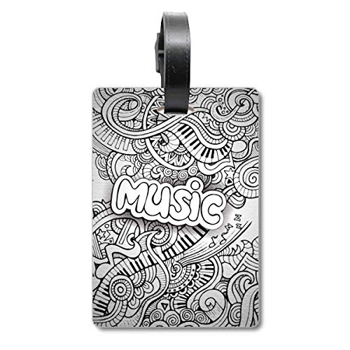 Étiquette bagage violon rock évitez la perte de votre valise noire