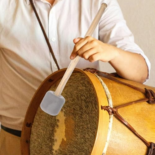 Baquetas para bombo de madera y espuma VICASKY, diseño duradero y versátil para diversos estilos musicales, color gris miniatura 5