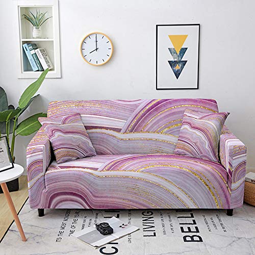 Ensemble de canapé marbre et housse de fauteuil au design minéral raffiné