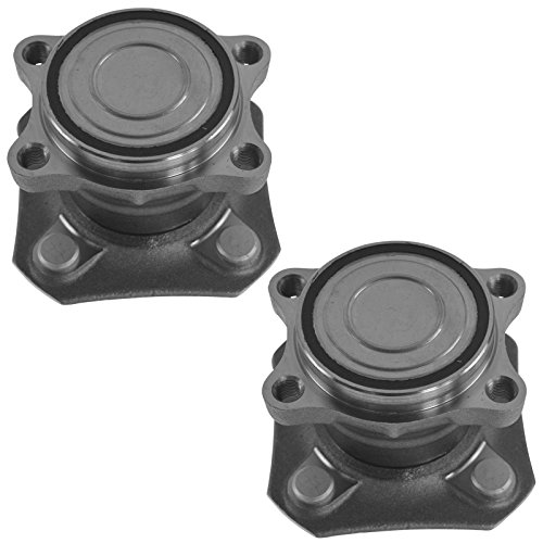 Image of TRQ 2 Piece Rear Wheel Bearing & Hub Assembly Set Compatible with 2007-2012 Nissan Sentra