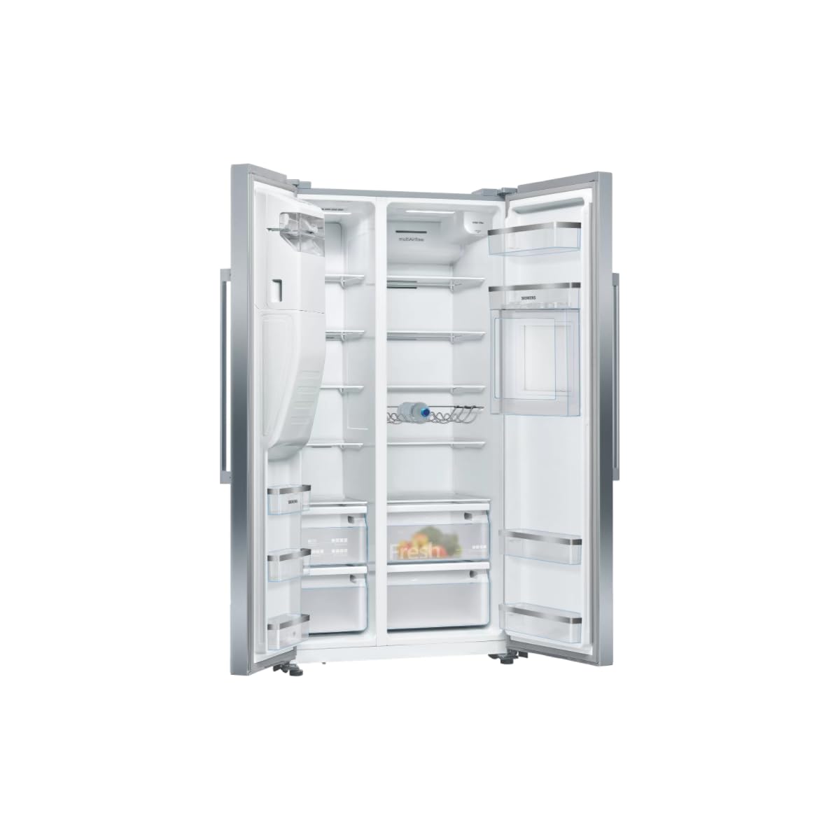 Siemens KA93GAIEP iQ500 Frigorífico con puerta lateral Side-by-Side americana, 323 kWh/año, 560 l, noFrost, iluminación interior LED, superCooling, superFreezing