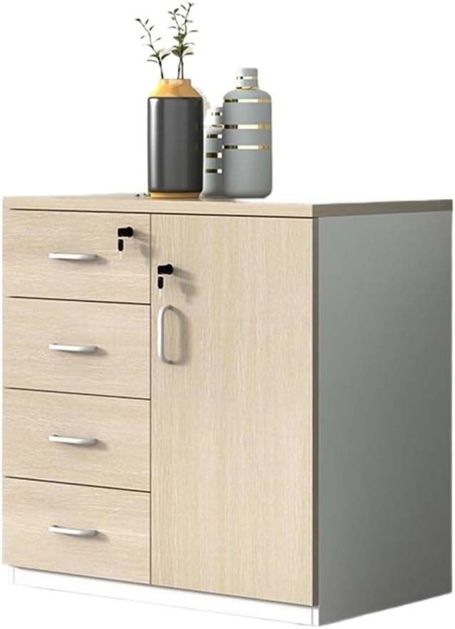 Cabinet File Cabinet Wooden Storage Cabinet One Door Four Storage Cabinets Data Storage Cabinet 80cm Office Filing Cabinet with CER