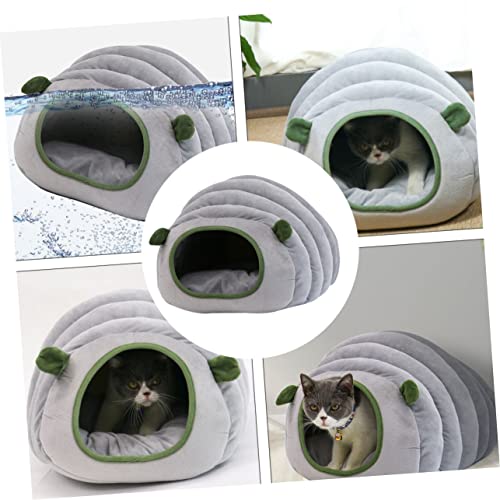 Parliky 1Pc Cat Sleeping Nest Yurt Tent Plush Dog Bed Small Animal Toys Pet Sleeping Bag Rat Toys Guinea Pig Bed Winter Crystal Velvet Bed Linings Grey Themberchaud Plush Small Animal Bed #TOP4