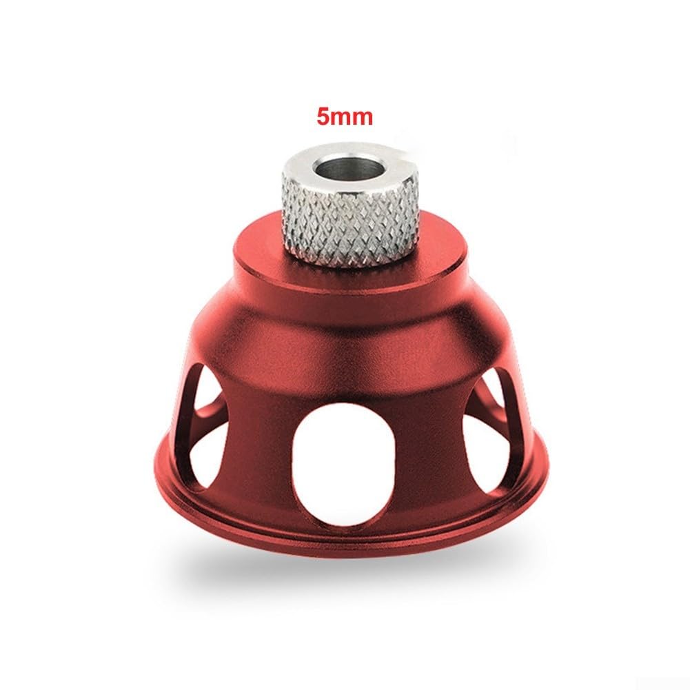 Vertical Punch Locator Tool Aluminum Alloy Round Hole Puncher Drilling with Tall Drill Sleeve for Woodworking(5mm)