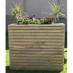 Maceteros En Madera Para Jardin AD servicios Macetero Separador de Madera tratada 30x100x90 cm