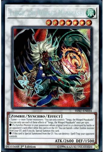 HISU-EN034 1st Ed Tengu, the Winged Mayakashi Secret Rare Card Hidden Summoners Yu-Gi-Oh Single Card