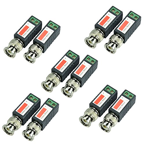 iSmart 5 Pair (10 Pcs) Mini CCTV BNC Passive Video Balun Transceiver
