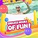 DIMAR GARDEN Inflatable Volleyball Game Toy for Swimming Pool, Floating Pool Party Toy, Orange