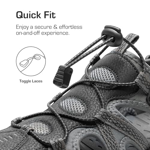 Image of DREAM PAIRS Men's Sandals Hiking Water Sport Athletic Beach Outdoor Comfortable Casual Closed Toe Summer Sandal Shoes