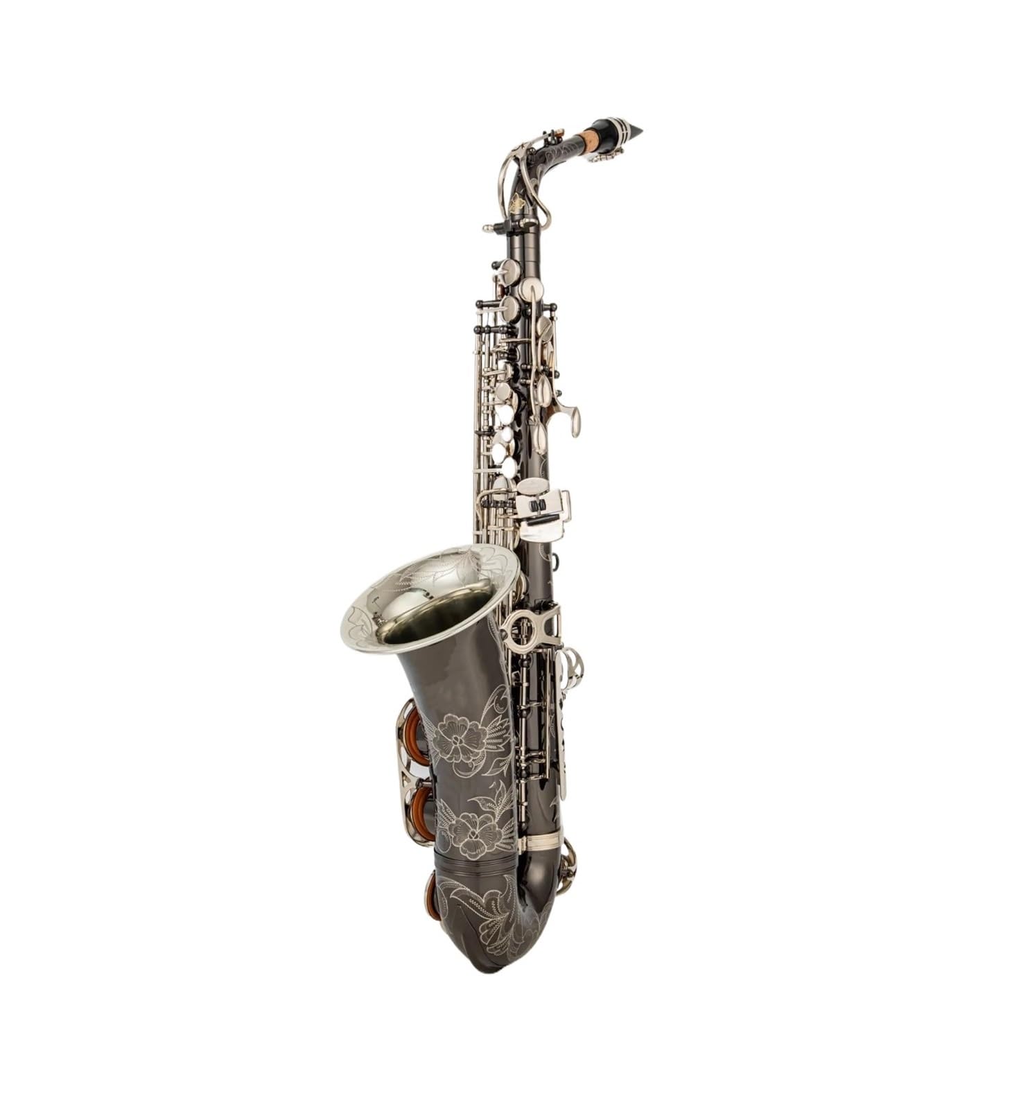 Professionale Sassofono Sassofono Contralto Nero in Lega di Nichel Argento Contralto Sax Strumento Musicale in Ottone con Custodia Bocchino