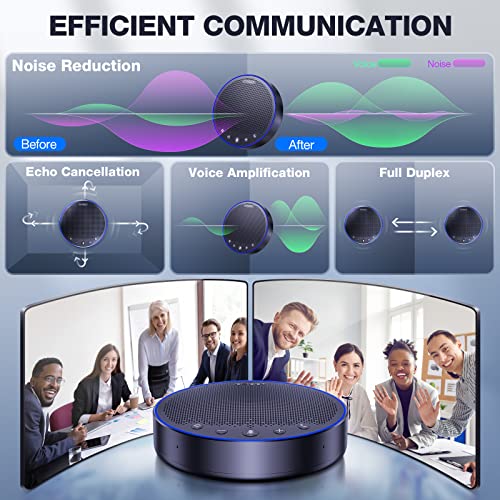Image of EMEET Bluetooth Speakerphone M3, Zoom Certified 4 AI Mics 360Voice Pickup 18H Talk Time Conference Speaker and Microphone, USB /Bluetooth Conference Speaker w /Daisy Chain for 20 People for Zoom Teams