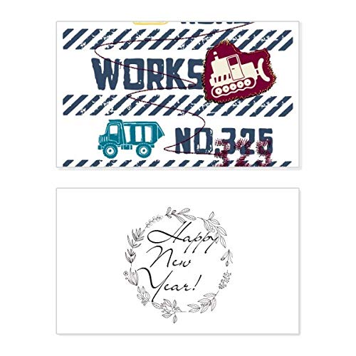 Tarjeta de año nuevo con corazón y ruta vial para decorar tu cena de nochevieja