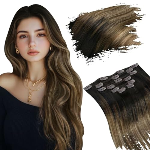 Ugeat Real Hair Clip in Extensions for Long 22 Inch