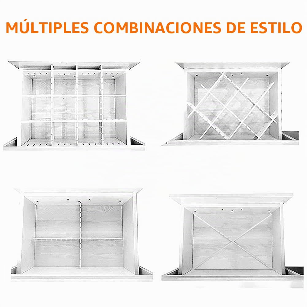 12 Piezas Separadores de Cajones, 43 x 7 cm, Gruesos, Organizadores Modulares de PVC, Separadores DIY Ajustables para Cajones, Ropa, Dormitorio, Baño, Cocina, Escritorio, Oficina, Blanco